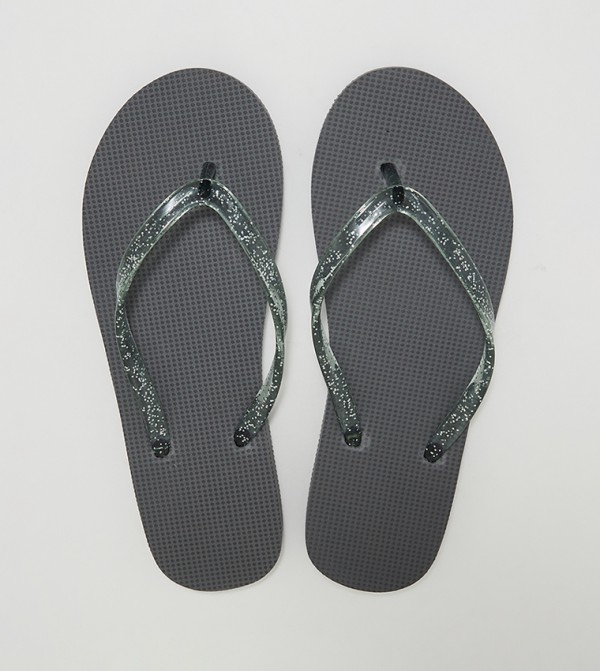 Aeropostale Girl's Glitter Jelly Strap Flip-Flops