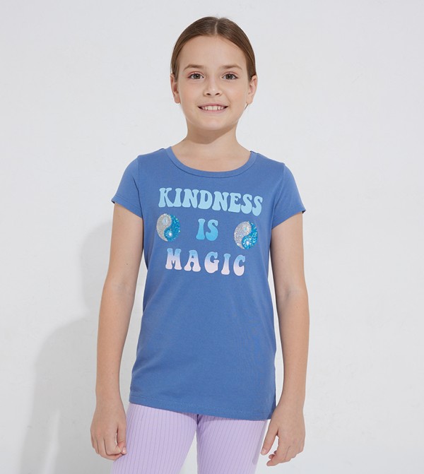 Aero Girl's Sequins Detail Short Sleeves T-Shirt