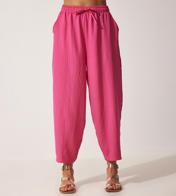 Elastic Waist Straight Fit Balloon Pants