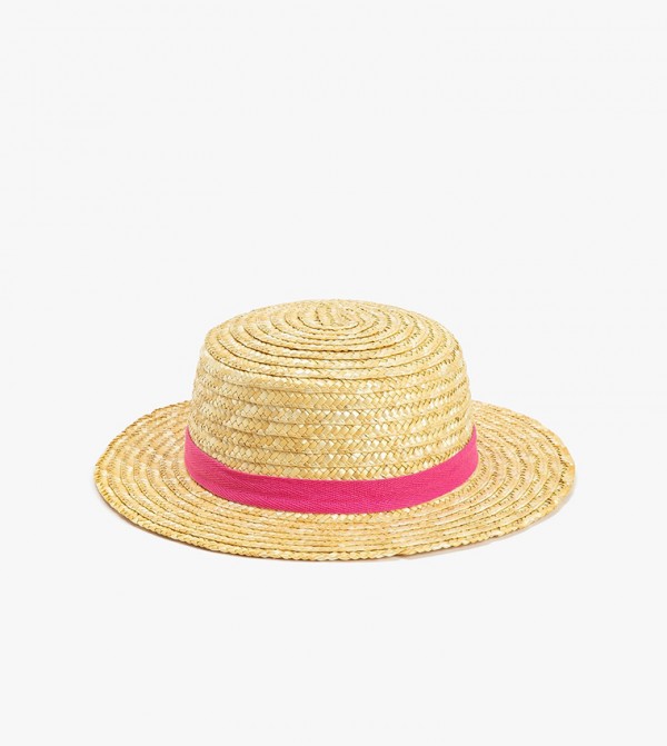Buy Koton Contrast Band Straw Sun Hat In Ecru 6thStreet Kuwait
