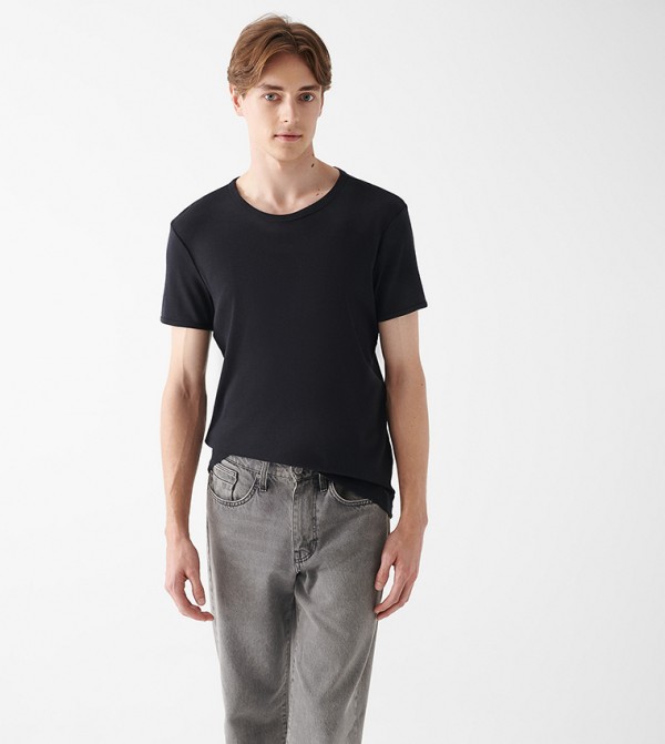 Calvin klein slim fit black t shirt cheap