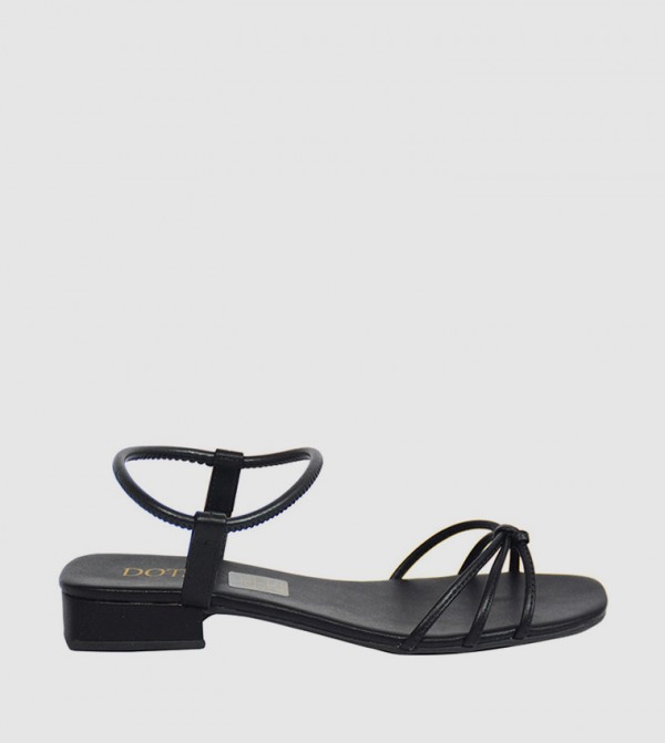Buy Dots Slingback Flat Sandals In Black | 6thStreet Saudi Arabia
