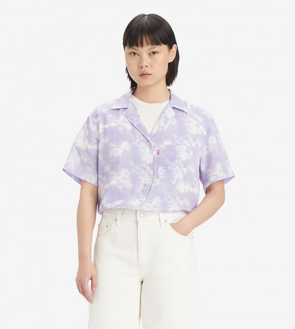 Patterned Pocket Detail Shirt