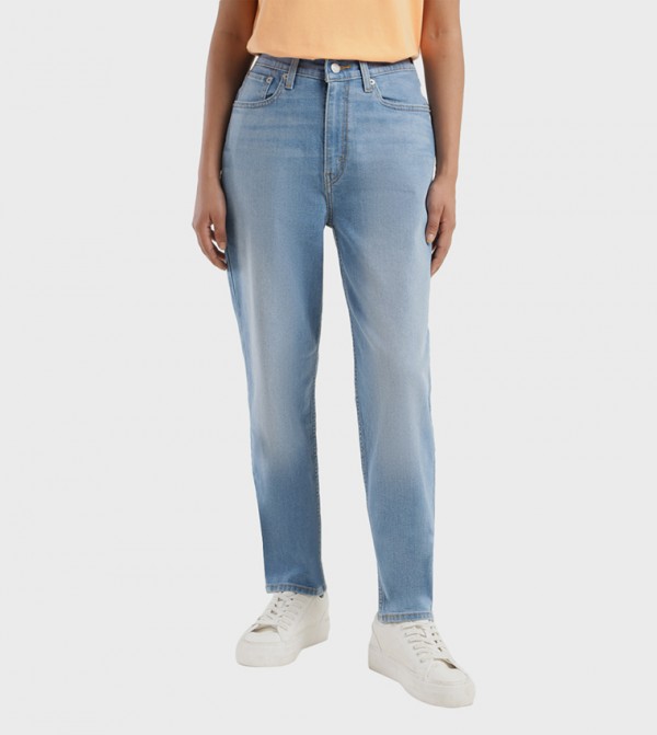 High Rise Mom Loose Tapered Fit Jeans