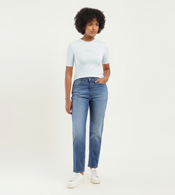 High Rise 80's New Mom Relaxed Tapered Fit Jeans
