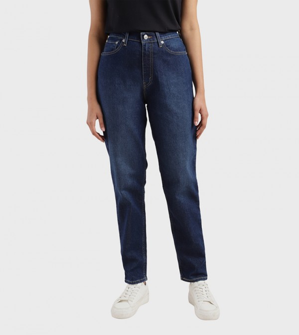 High Rise 80's New Mom Relaxed Tapered Fit Jeans