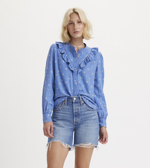 CARINNA Printed Long Sleeves Top