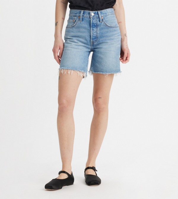 501 Mid Rise Denim Shorts