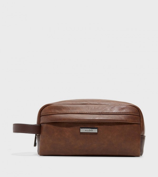 ABALINO Logo Detail Zippered Toiletry Bag