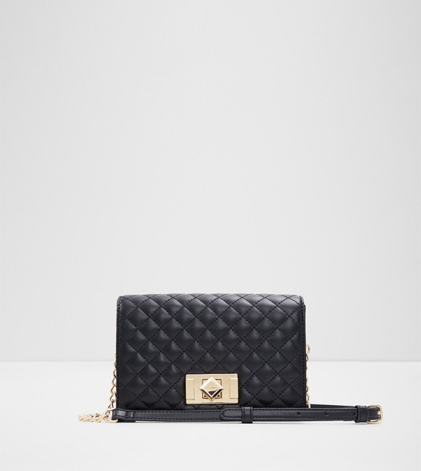 Buy Aldo Achilles Quilted Twist Lock Cross Body Bag In Black