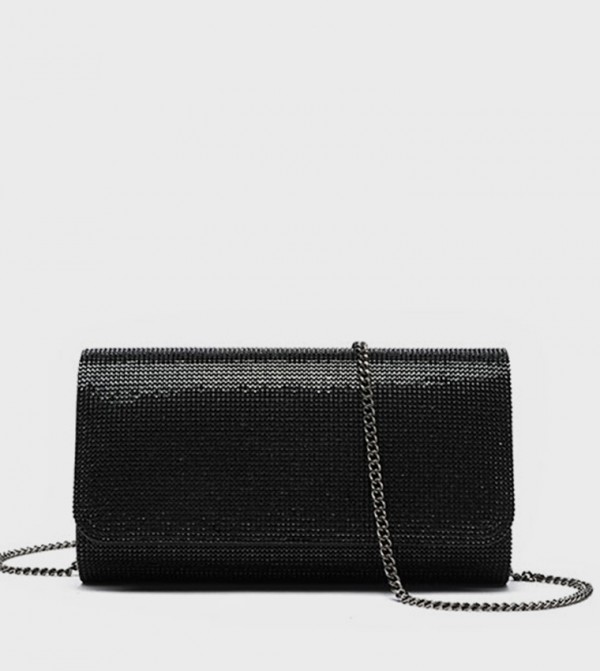 Shimmer Snap Closure Clutch Bag