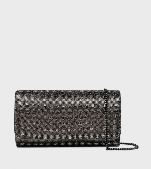 Embellished Flap Clutch Bag