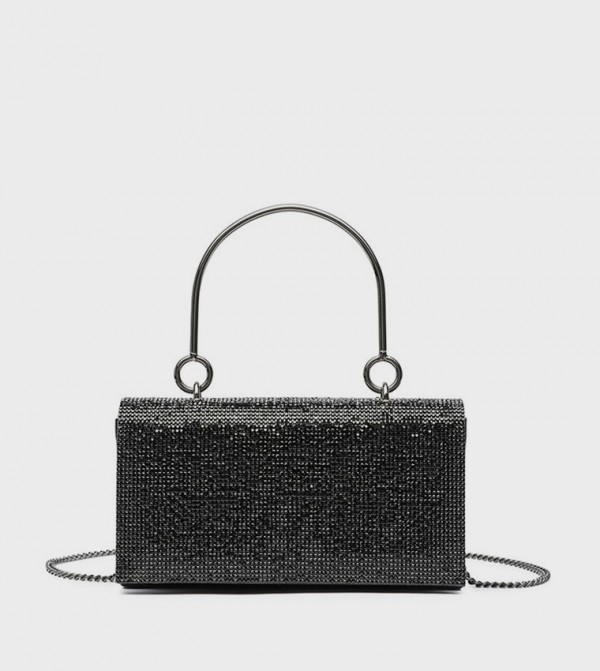 Embellished Top-Handle Clutch Bag