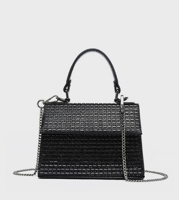 Embellished Top Handle Clutch Bag
