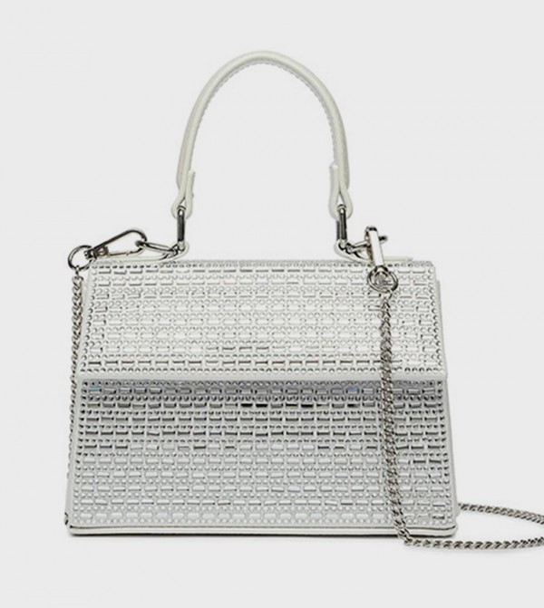 Embellished Top Handle Clutch Bag