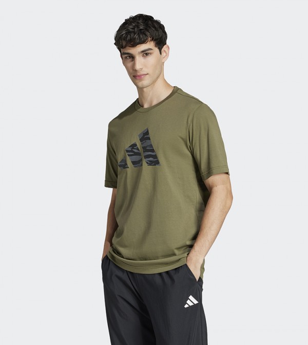 Logo Printed Short Sleeves Casual T-Shirt