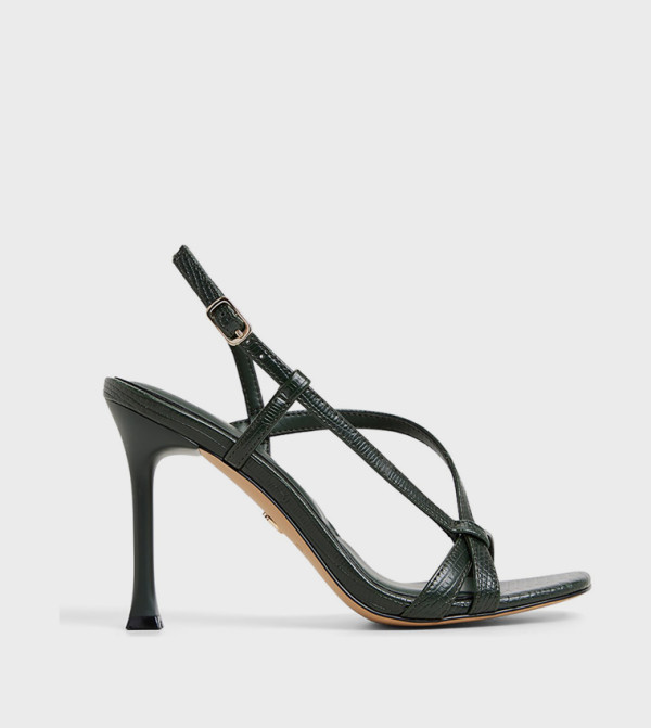 صندل بكعب بأربطة