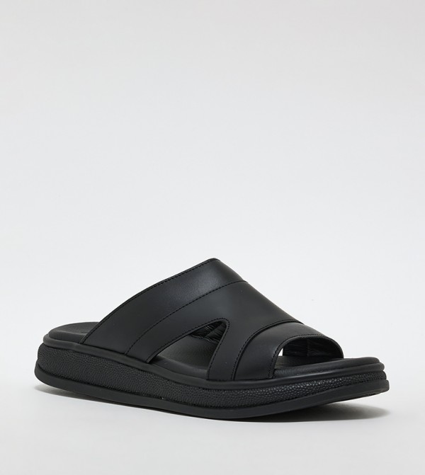 Textured Open Toe Arabic Sandals