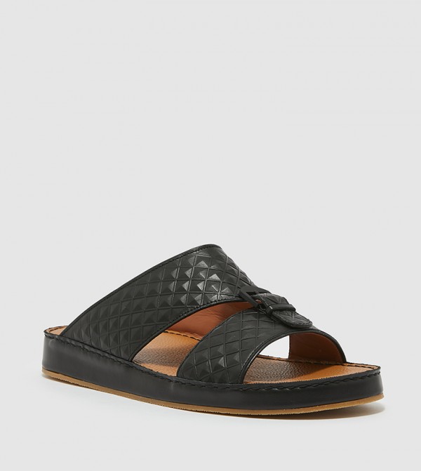 Buy Hush Puppies Buckle Strap Open Arabic Sandals In Black 