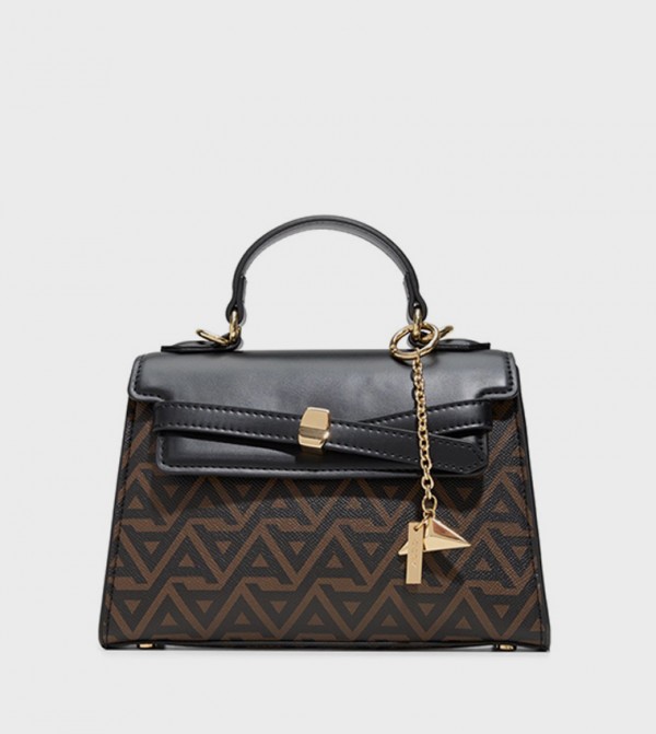 ALOLA Monogram Patterned Top Handle Bag