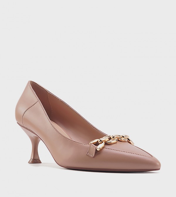 ALTAN Metal Detail Pointed Toe Pumps