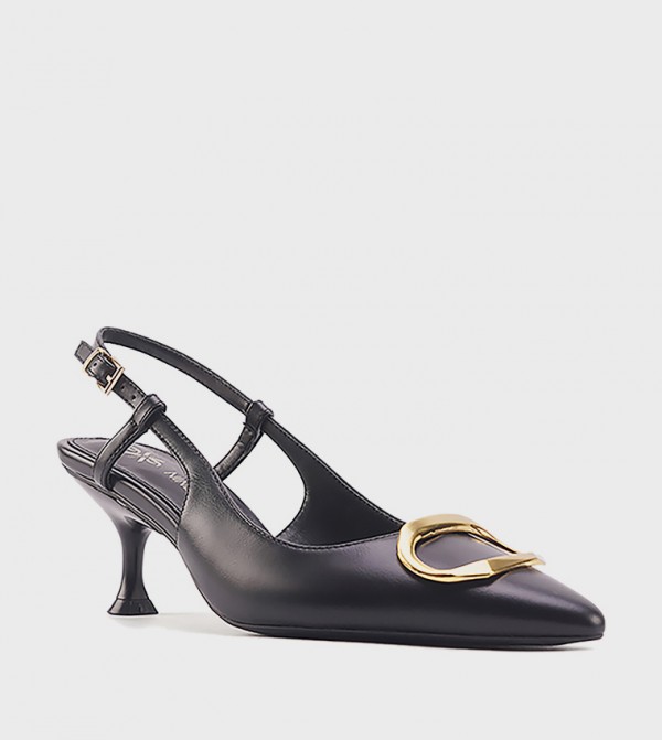 ALTASI Metal Detail Slingback Pumps