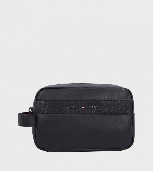 Logo Detail Zippered Toiletry Bag