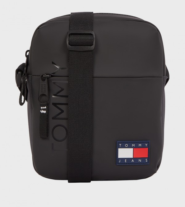 Logo Detail Zippered Reporter Bag
