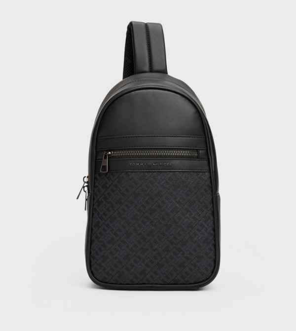 Monogram Patterned Crossbody Backpack