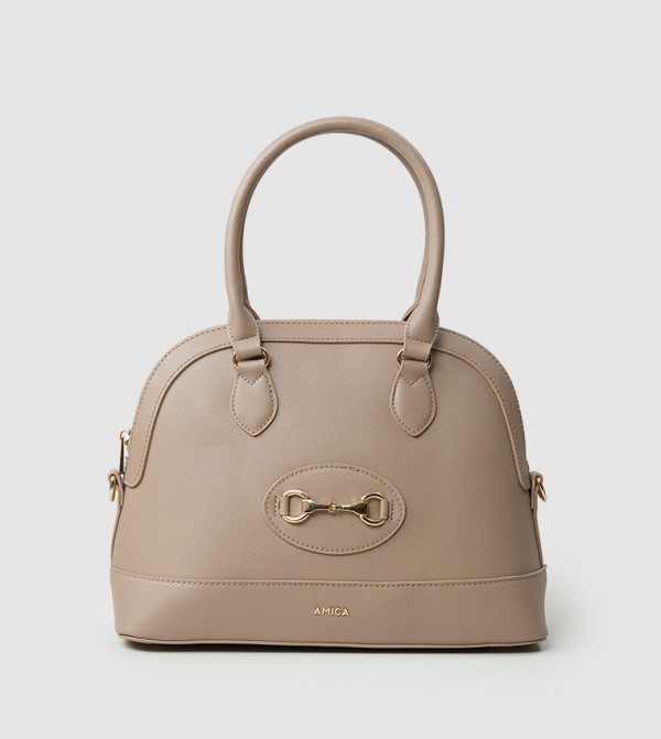 Evita Metal Accent Handheld Bag