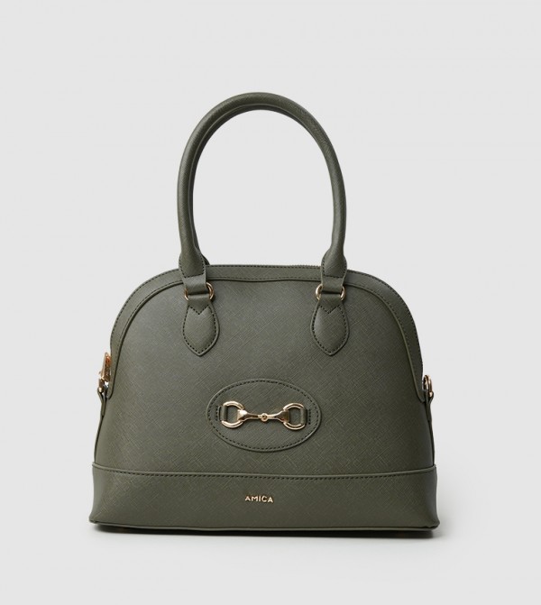 Evita Metal Accent Handheld Bag