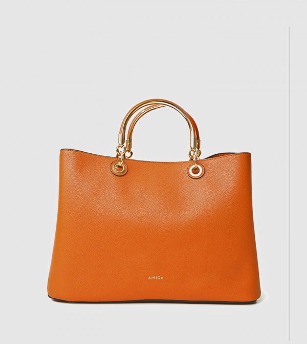 Emilia Zippered Satchel Handbag
