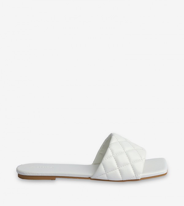 Allegra Diamond Quilted Flat Sandals