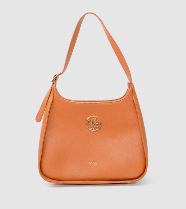 Orange shop hobo handbag