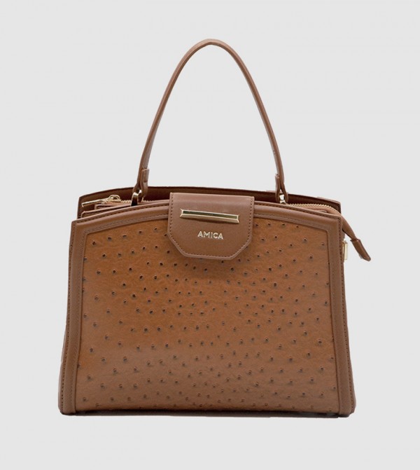 Beronia Zippered Top-Handle Handbag