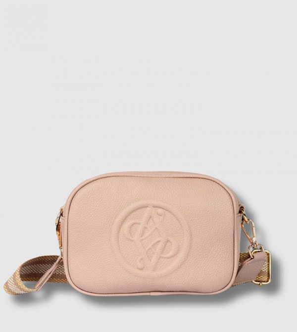 RUE Monogram Embossed Crossbody Bag