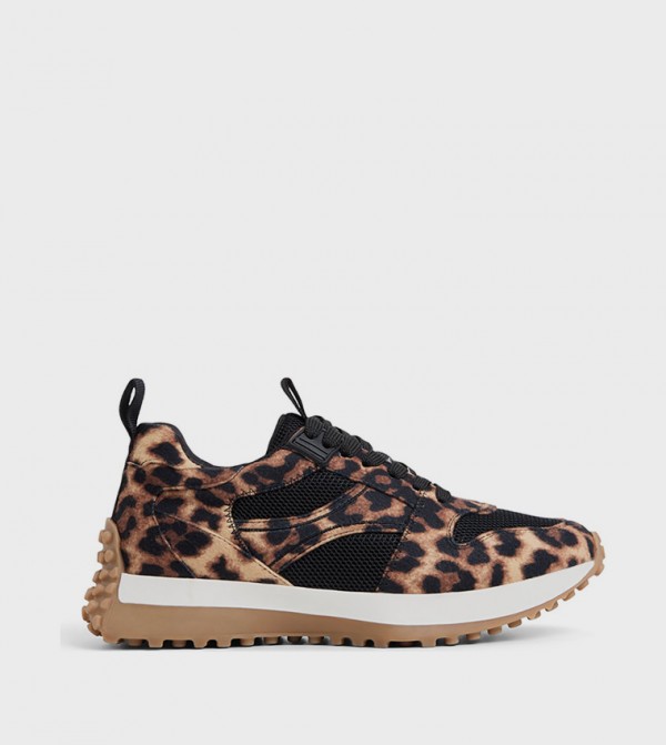AMIEE Animal Printed Lace Up Sneakers