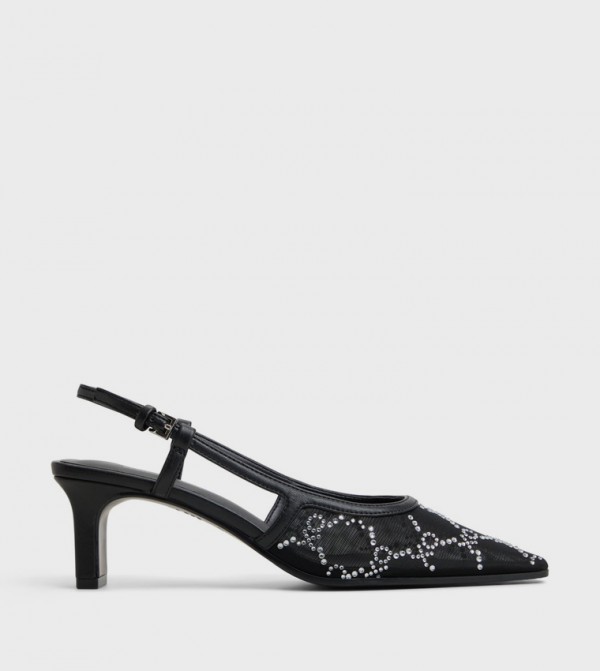 AMOURA Embellished Slingback Pumps