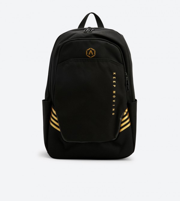 Zip Closure Backpack - Black AN89837153-1