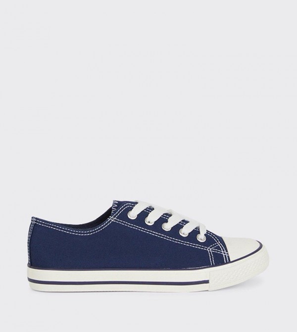 Buy Dorothy Perkins Navy Icon Lace Up Canvas Shoes In Navy 6thStreet Oman