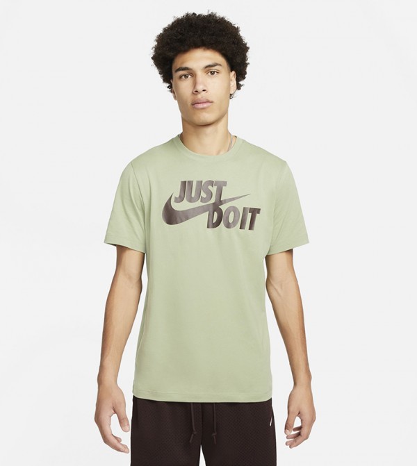 Nike just do it script neck tee best sale