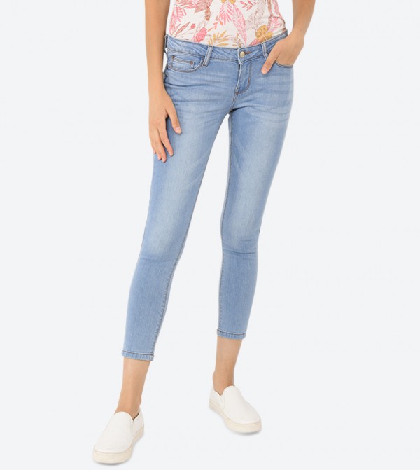 5 Pocket Detail Ankle Length Jeans