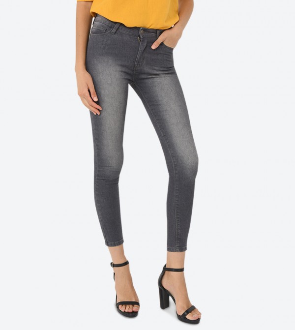 5 Pocket Detail Ankle Length Jeans