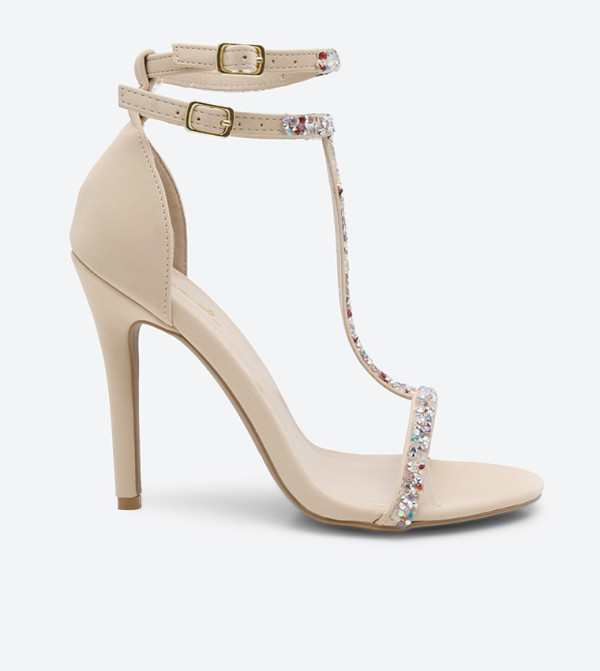 Buy Qupid Ara Sandals Nude In Nude | 6thStreet Kuwait