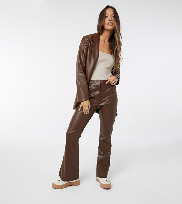 Mid Rise Flared Pants