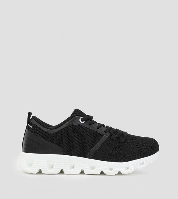 Buy Ardene Mesh Detail Lace Up Running Shoes In Black 6thStreet Saudi Arabia