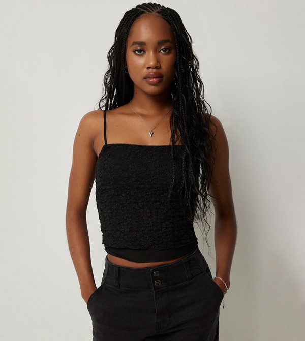 Lacy Cropped Cami Top