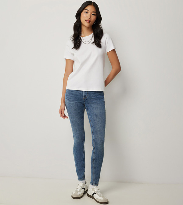 Faded Mid Rise Jeggings