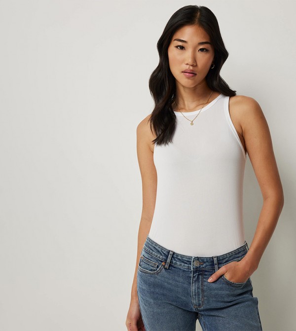 Solid Crew Neck Tank Top