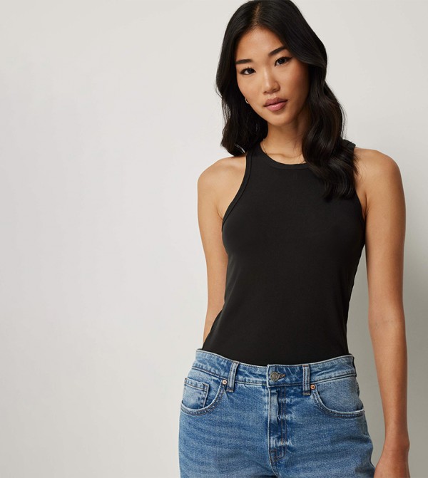 Solid Crew Neck Tank Top